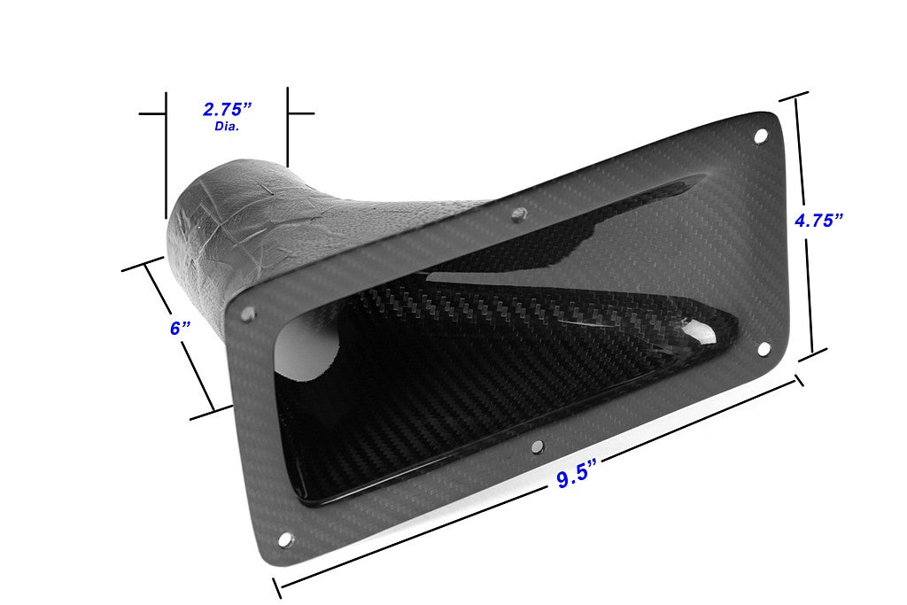 APR Universal Fitment 9.25" X 4.75" Air Inlet Duct w | Flange