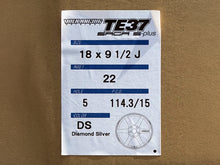 Load image into Gallery viewer, Volk Racing TE37 Saga S-Plus 18x9.5 +22 5x114.3 Diamond Silver - GR Corolla / EVO (Set of 4)