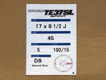 Load image into Gallery viewer, Volk Racing TE37 Saga SL 17x9.5 +45 5x100 Diamond Silver - FRS / BRZ / 86 (Set of 4)