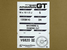 Load image into Gallery viewer, Advan Racing GT Beyond-R 18x9.5 +22 / 18x10.5 +34 5x120 Machining &amp; Diamond Cut - F8X M2/M3/M4 (Set of 4)