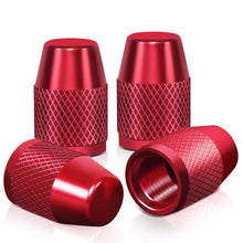 Load image into Gallery viewer, Red Knurled Valve Caps - RT 007 Style