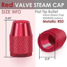 Load image into Gallery viewer, Red Knurled Valve Caps - RT 007 Style