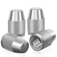 Load image into Gallery viewer, RT 007 Knurled Silver Valve Caps