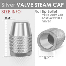 Load image into Gallery viewer, RT 007 Knurled Silver Valve Caps