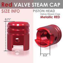 Load image into Gallery viewer, RT 008 Piston Head Style Valve Caps - Red