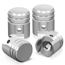 Load image into Gallery viewer, Piston Head Silver Valve Caps - Aluminum