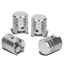 Load image into Gallery viewer, Piston Head Silver Valve Caps - Aluminum