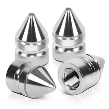 Load image into Gallery viewer, RT 011 Spiked Silver Valve Caps