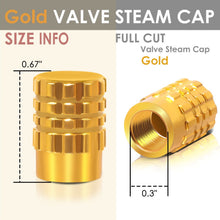 Load image into Gallery viewer, RT 046 Full Cut Gold Valve Caps