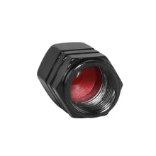 Load image into Gallery viewer, Hex Style Valve Caps with Mid Cut Outs - Black