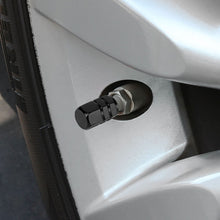 Load image into Gallery viewer, Hex Style Valve Caps with Mid Cut Outs - Black
