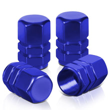 Load image into Gallery viewer, Hex Style Valve Caps with Mid Cut Outs - Blue