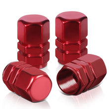 Load image into Gallery viewer, Hex Style Valve Caps with Mid Cut Outs - Red