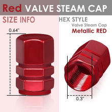 Load image into Gallery viewer, Hex Style Valve Caps with Mid Cut Outs - Red