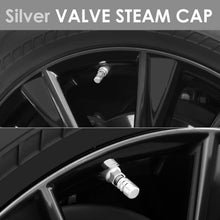 Load image into Gallery viewer, Hex Style Valve Caps with Mid Cut Outs - Silver