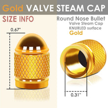Load image into Gallery viewer, RT 108 Acorn Grip Gold Valve Caps