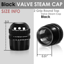 Load image into Gallery viewer, RT 162 Two Grip Round Top Valve Caps - Black