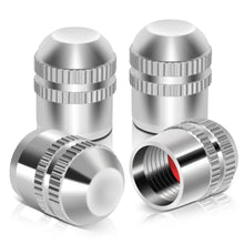Load image into Gallery viewer, RT 162 Two Grip Round Top Silver Valve Caps