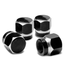 Load image into Gallery viewer, RT 181 Hex Shaved Edges Valve Caps - Black