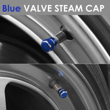 Load image into Gallery viewer, Hex Shaved Edges Blue Valve Caps - RT 181 Style