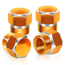 Load image into Gallery viewer, RT 181 Hex Shaved Edges Gold Valve Caps