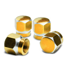 Load image into Gallery viewer, RT 181 Hex Shaved Edges Gold Valve Caps