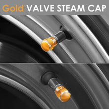 Load image into Gallery viewer, RT 181 Hex Shaved Edges Gold Valve Caps