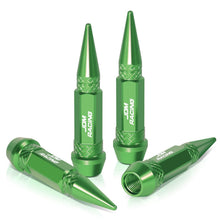 Load image into Gallery viewer, Spiked Lug Nut Style Valve Caps - 60MM Green