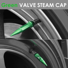 Load image into Gallery viewer, Spiked Lug Nut Style Valve Caps - 60MM Green