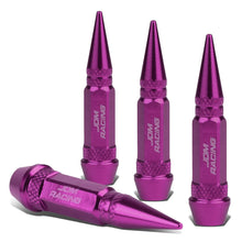 Load image into Gallery viewer, Spiked Lug Nut Style Valve Caps - 60MM Purple Polyurethane