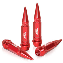 Load image into Gallery viewer, Spiked Lug Nut Style Valve Caps - 60MM Red