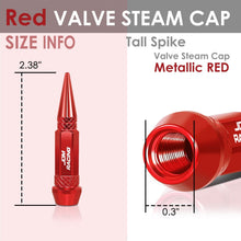 Load image into Gallery viewer, Spiked Lug Nut Style Valve Caps - 60MM Red