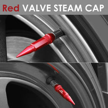 Load image into Gallery viewer, Spiked Lug Nut Style Valve Caps - 60MM Red