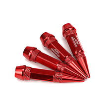 Load image into Gallery viewer, Spiked Lug Nut Style Valve Caps - 60MM Red