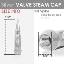 Load image into Gallery viewer, Spiked Lug Nut Style Valve Caps - 60MM Silver