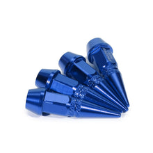 Load image into Gallery viewer, Spiked Lug Nut Style Valve Caps - 45mm Tall - Blue