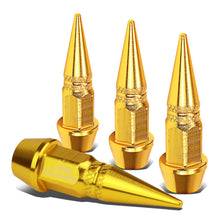 Load image into Gallery viewer, Spiked Lug Nut Style Valve Caps - 45mm Gold
