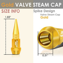 Load image into Gallery viewer, Spiked Lug Nut Style Valve Caps - 45mm Gold