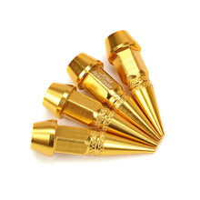 Load image into Gallery viewer, Spiked Lug Nut Style Valve Caps - 45mm Gold