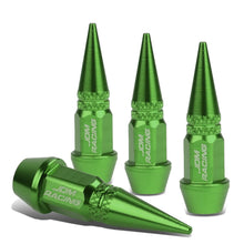 Load image into Gallery viewer, Spiked Lug Nut Style Valve Caps - 45mm Tall - Green