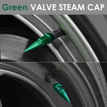 Load image into Gallery viewer, Spiked Lug Nut Style Valve Caps - 45mm Tall - Green