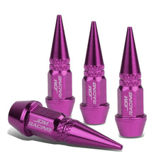Load image into Gallery viewer, 45MM Spiked Lug Nut Style Valve Caps - Purple Polyurethane
