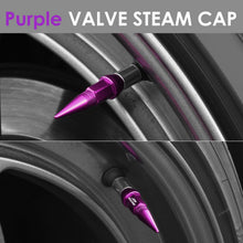 Load image into Gallery viewer, 45MM Spiked Lug Nut Style Valve Caps - Purple Polyurethane