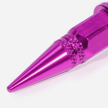 Load image into Gallery viewer, 45MM Spiked Lug Nut Style Valve Caps - Purple Polyurethane