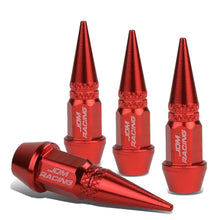 Load image into Gallery viewer, Spiked Lug Nut Style Valve Caps - 45mm Tall Red