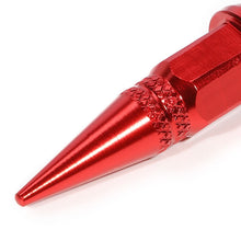 Load image into Gallery viewer, Spiked Lug Nut Style Valve Caps - 45mm Tall Red