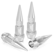 Load image into Gallery viewer, Spiked Lug Nut Style Valve Caps - 45MM / 1.75" Tall - Silver