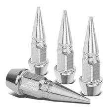 Load image into Gallery viewer, Spiked Lug Nut Style Valve Caps - 45MM / 1.75" Tall - Silver