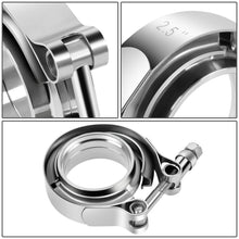 Load image into Gallery viewer, 2.5" V-Band Clamp &amp; Flange Set Stainless Steel