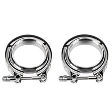 Load image into Gallery viewer, 3" V-Band Clamp Set Stainless Steel Exhaust Flanges 2-Piece Kit